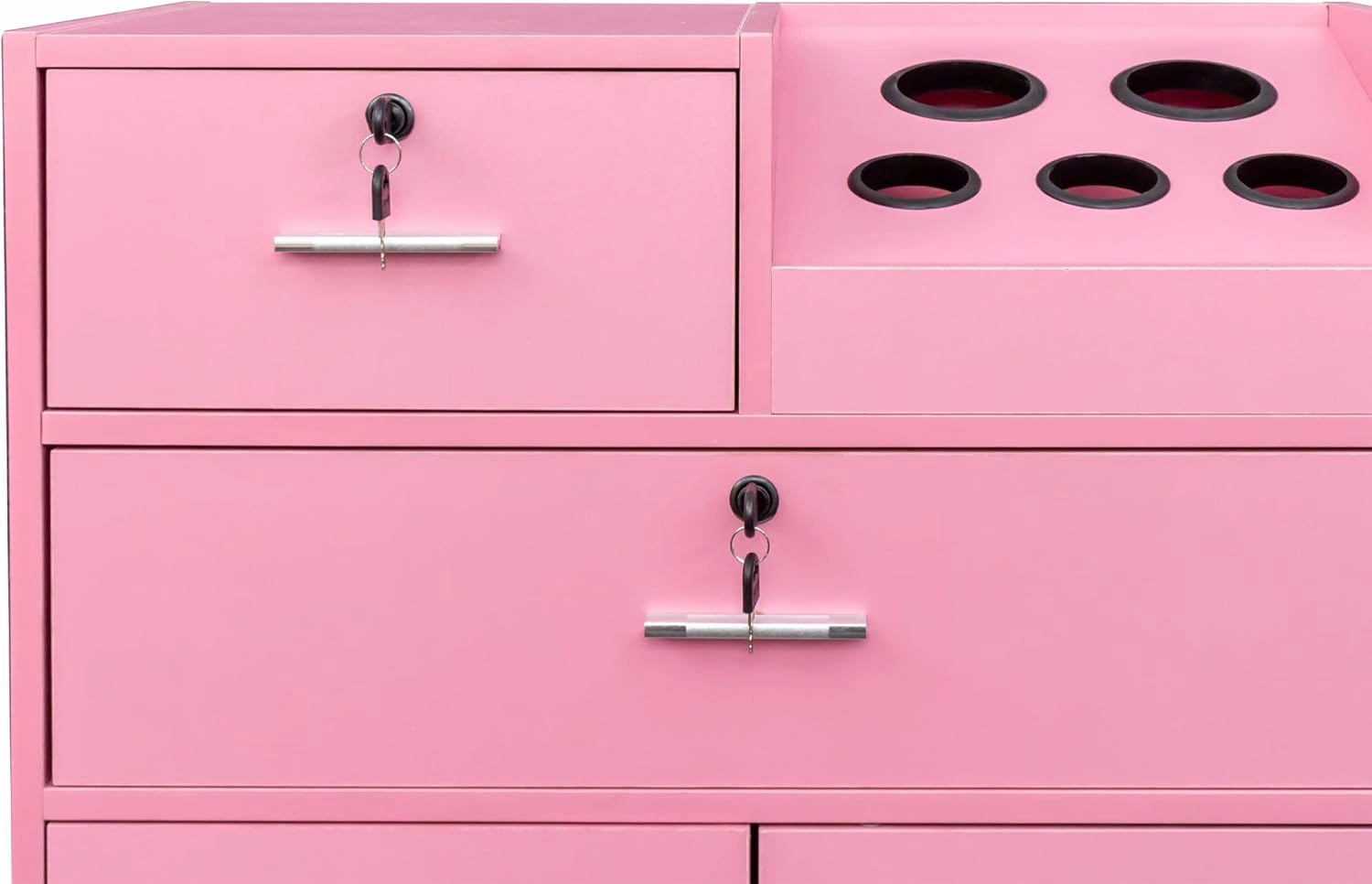 Wall Mounted Barber Shampoo Station Storage Cabinet Salon Beauty Spa Equipment for Barber Salon Shop (Salon Storage - Pink)