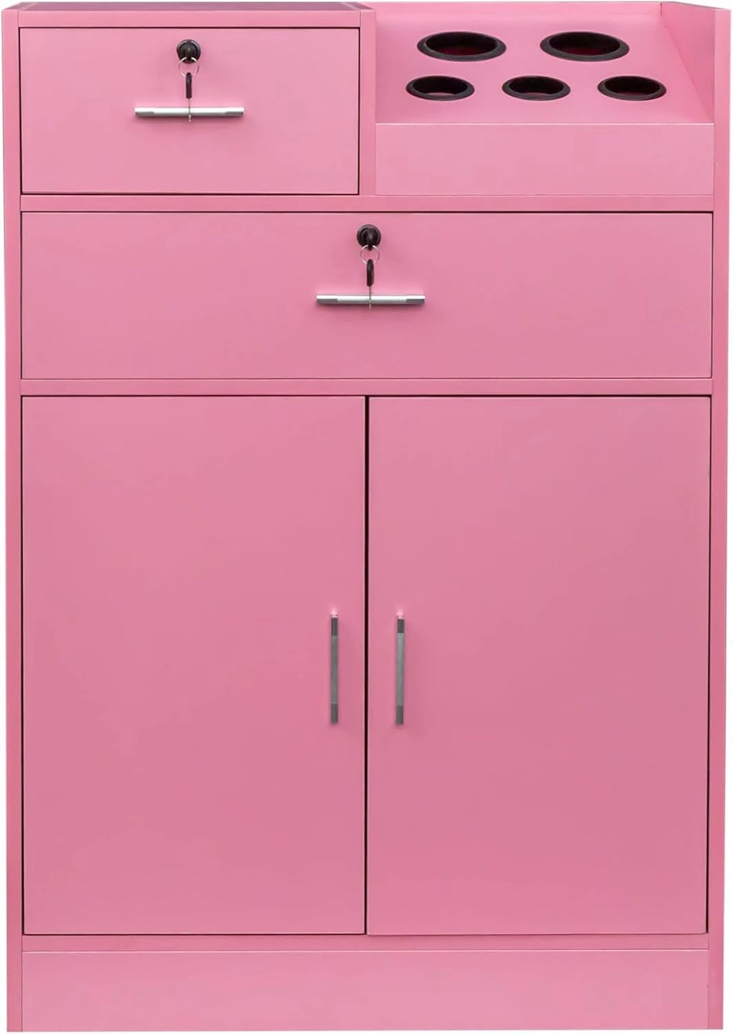 Wall Mounted Barber Shampoo Station Storage Cabinet Salon Beauty Spa Equipment for Barber Salon Shop (Salon Storage - Pink)