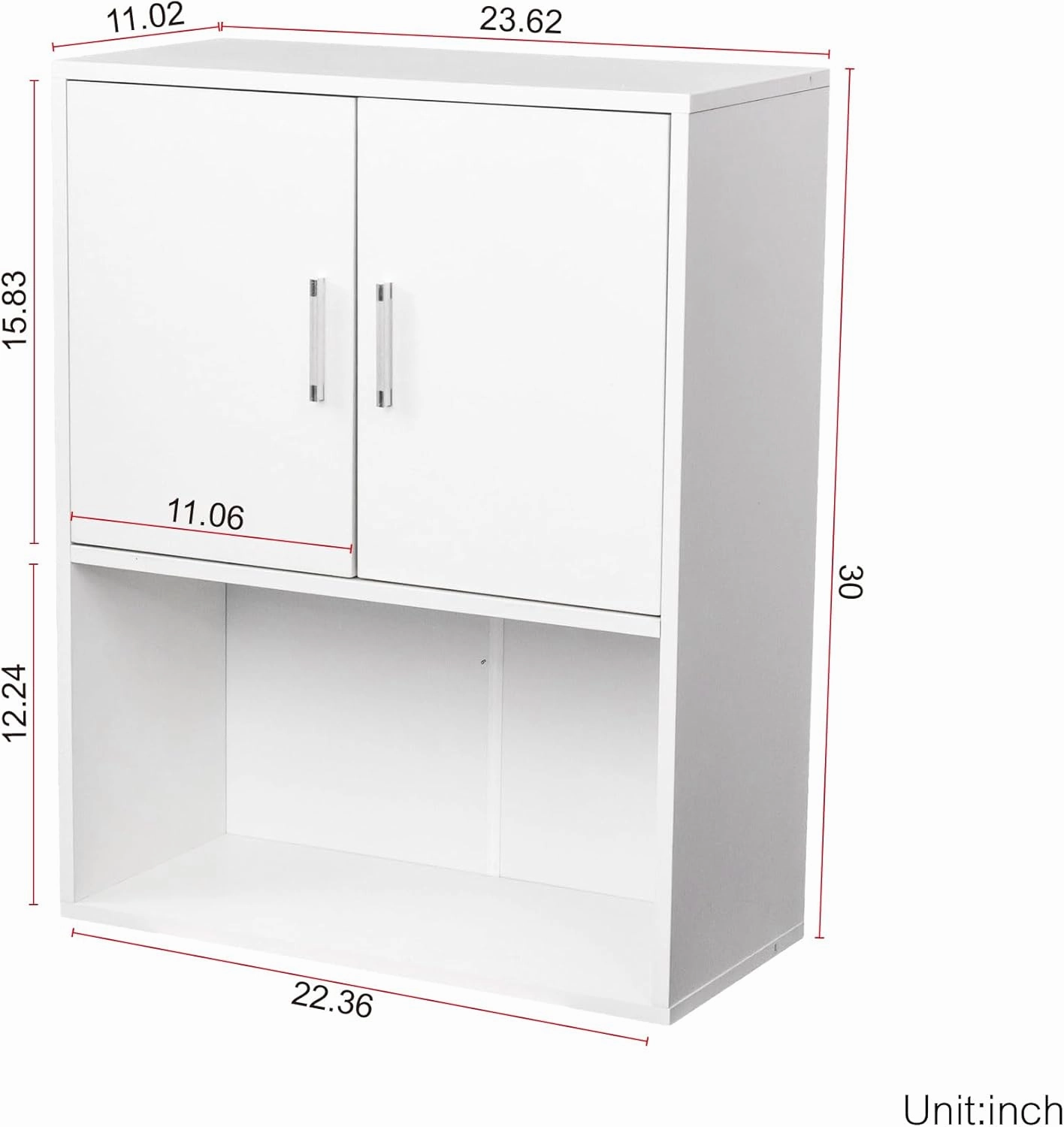Wall Mounted Barber Shampoo Station Storage Cabinet Salon Beauty Spa Equipment for Barber Salon Shop (White)