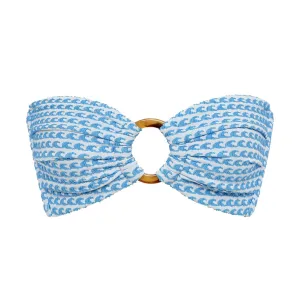 Wave Repeat Tori Ties Bandeau Bikini Top