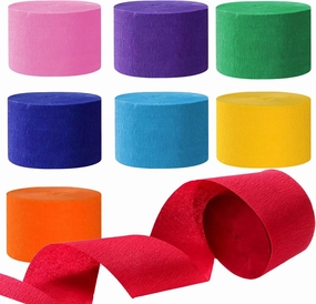 We Moment Crepe Paper Streamers 8 Rolls 656ft,Rainbow Assorted Colored Party Streamer 82 feet per roll for Birthday Party Backdrop Baby Shower Wedding Decorations network streamer,wireless audio player,Wi-Fi music streamer,