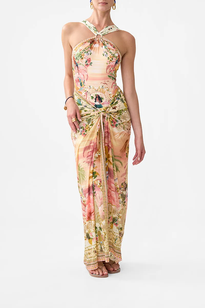 Welcome To The White Lotus High Neck 1Pce With Trims