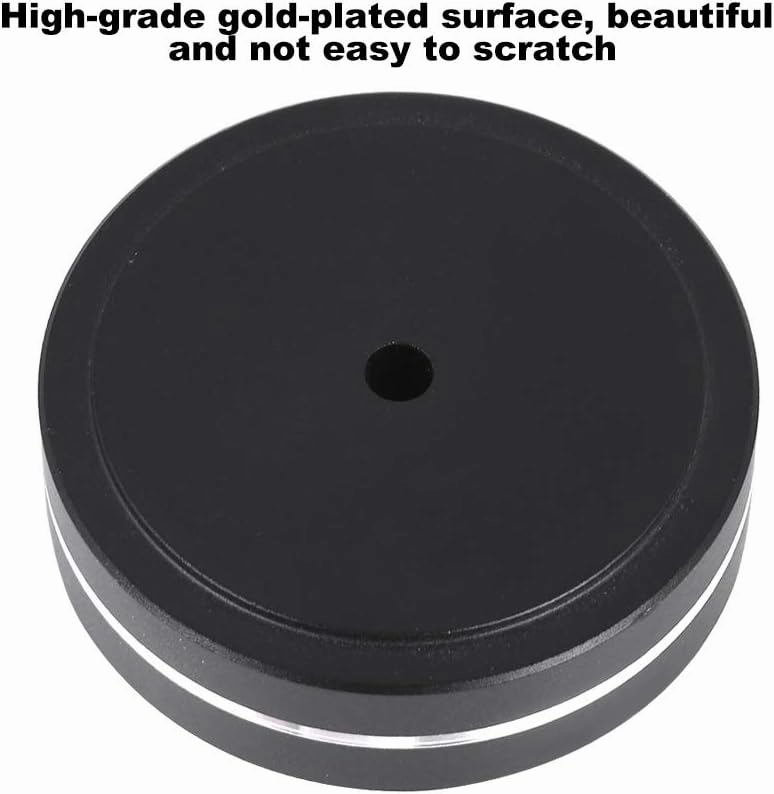 Wendry Speaker Feet Pad, Aluminum Alloy Speaker Isolation Feet Isolation Stands, Speaker Floor Protectors Mats, Audio Amplifier Feet Pad Speaker HiFi Isolation Damper Pad(Black)