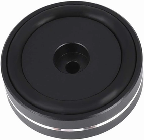 Wendry Speaker Feet Pad, Aluminum Alloy Speaker Isolation Feet Isolation Stands, Speaker Floor Protectors Mats, Audio Amplifier Feet Pad Speaker HiFi Isolation Damper Pad(Black) isolation pads,speaker feet,vibration dampeners,