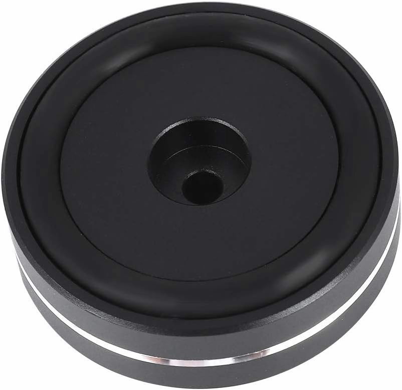 Wendry Speaker Feet Pad, Aluminum Alloy Speaker Isolation Feet Isolation Stands, Speaker Floor Protectors Mats, Audio Amplifier Feet Pad Speaker HiFi Isolation Damper Pad(Black) isolation pads,speaker feet,vibration dampeners,