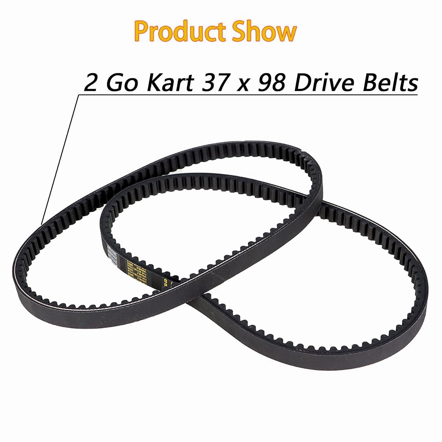 WFLNHB Go Kart 37x98 Drive Belt Replacement for Comet Torque Converter 203597 Replaces 10042 (2)