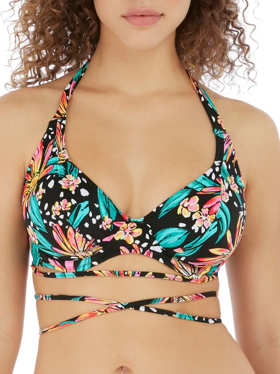 Wild Daisy Halter Bikini Top - Multicoloured