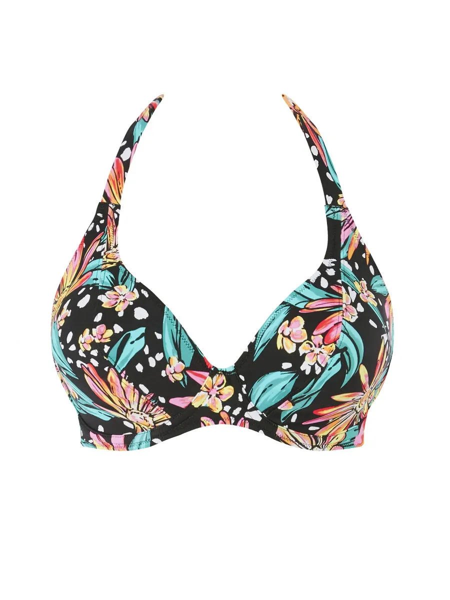 Wild Daisy Halter Bikini Top - Multicoloured