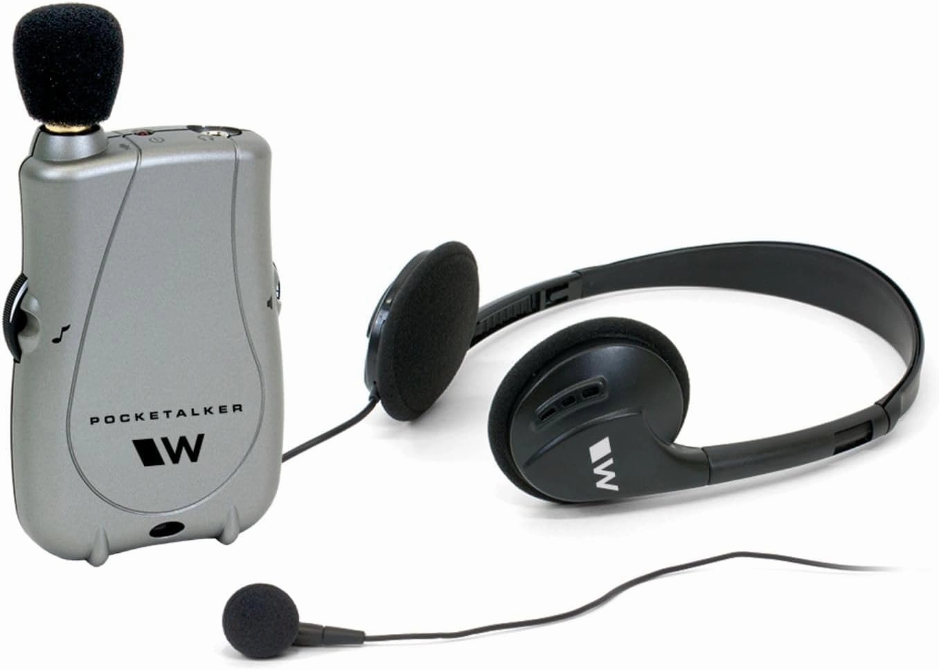 Williams Sound PKT D1 EH Pocketalker Ultra Duo Pack Amplifier with Single Mini Earbud and Folding Headphone headphone amplifier,portable amp,desktop headphone amp,
