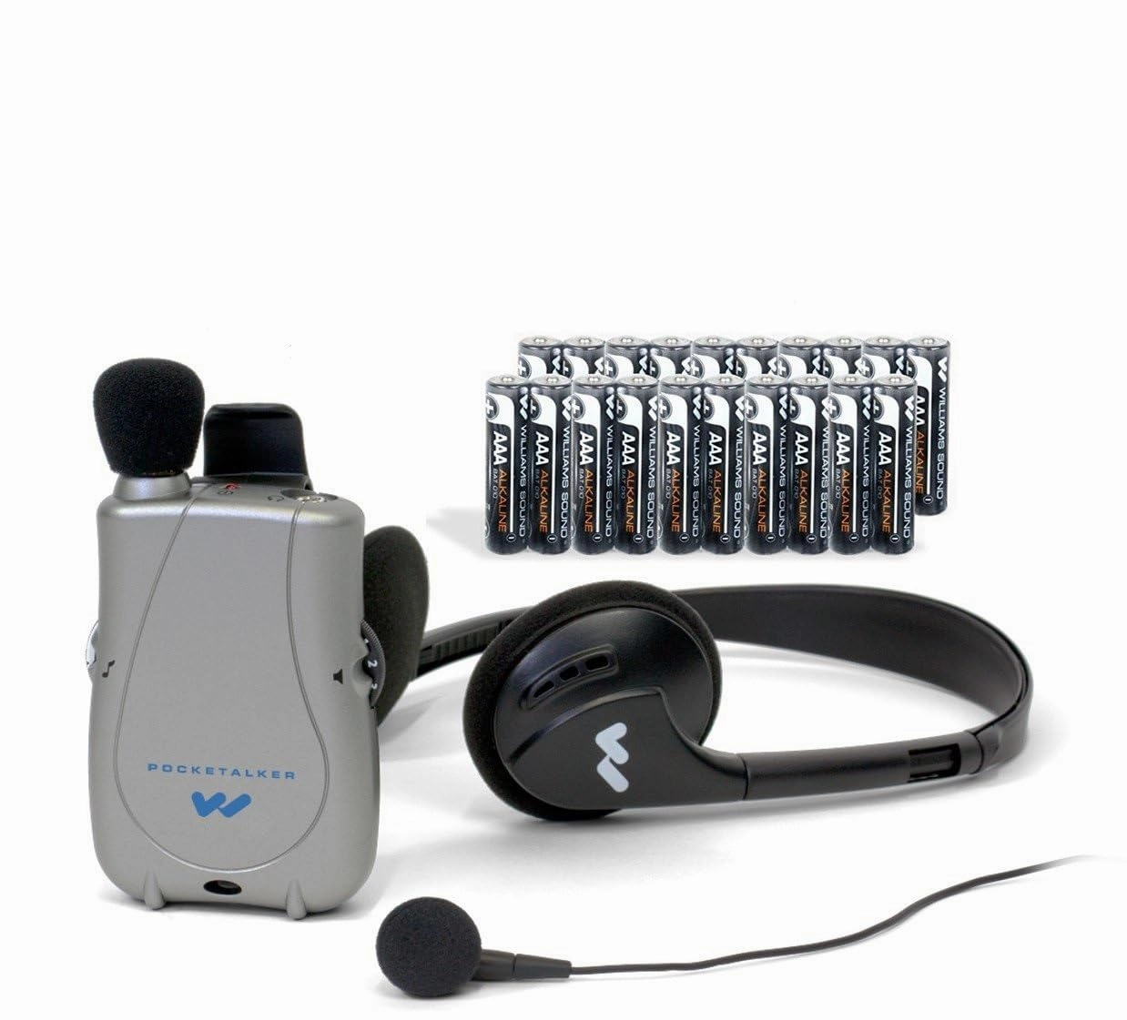 Williams Sound PockeTalker Ultra Duo Sound Amplifier with Headphone & Earbud, Year Supply of Batteries headphone amplifier,portable amp,desktop headphone amp,