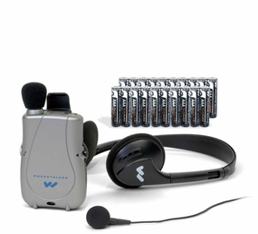 Williams Sound PockeTalker Ultra Duo Sound Amplifier with Headphone & Earbud, Year Supply of Batteries headphone amplifier,portable amp,desktop headphone amp,