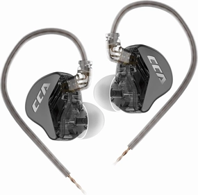 Wired Earbuds CCA CRA in Ear Wired Earphone Headset Monitors Headphones with 2Pin Detachable Cable, Ultra-Thin Diaphragm Dynamic Driver IEM, Clear Sound & Deep Bass, with 3.5 mm Interface(Black) in-ear monitors,hi-fi IEMs,studio earphones,