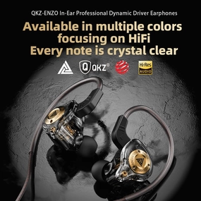 Wired Gaming Headphones IEM Earphones with 1DDQKZ ENZO in Ear Monitor, HiFi Earbuds, Bass Sound with New 11mm Dynamic Driver for Video Music Gaming (Colorful, Mic) in-ear monitors,hi-fi IEMs,studio earphones,