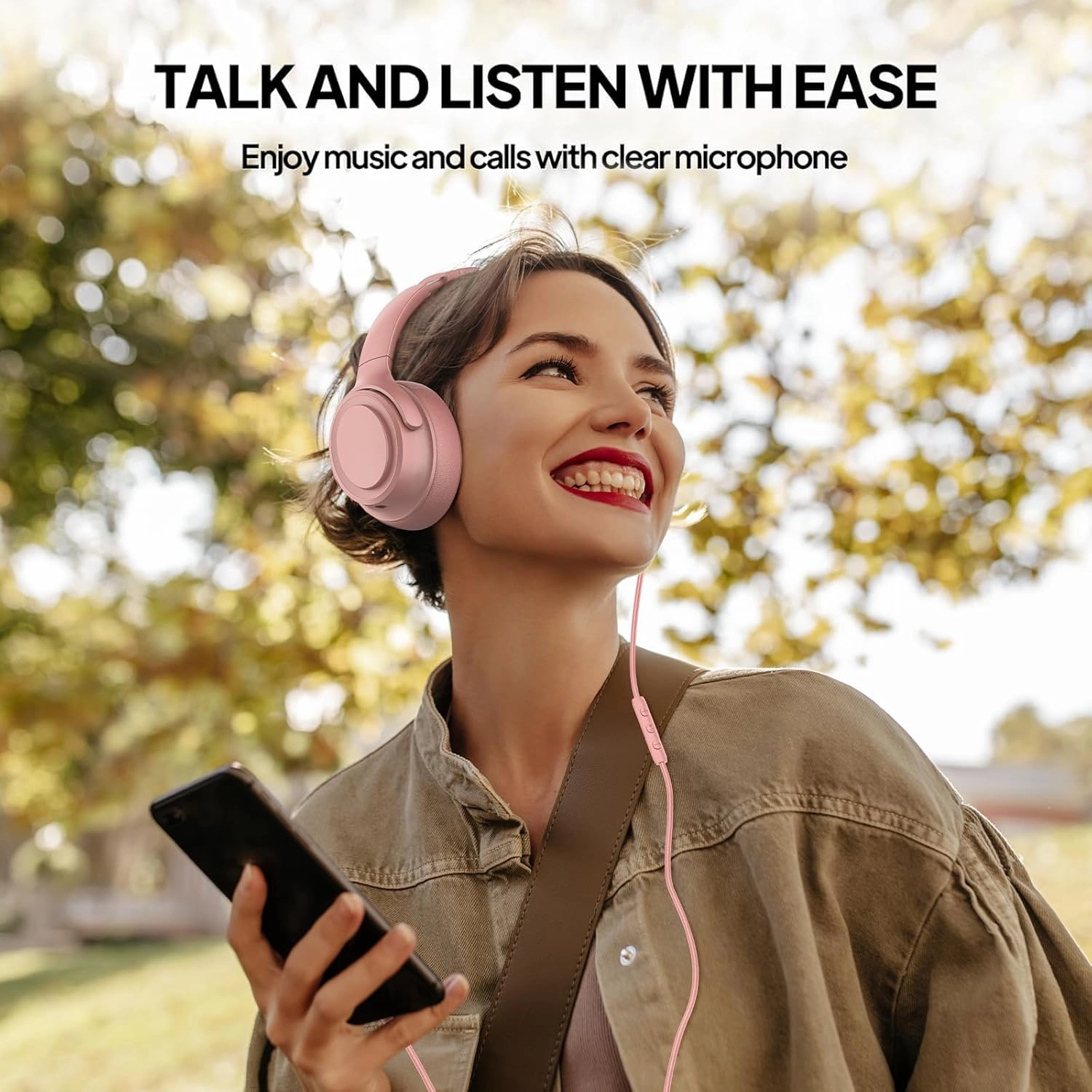 Wired Over-Ear Headphones with USB C Connector, Hi-Fi Stereo Sound, Noise-Isolating Ear Cups, Comfortable Fit for USB C Devices (Gold)