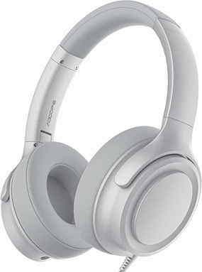 Wired Over-Ear Headphones with USB C Connector, Hi-Fi Stereo Sound, Noise-Isolating Ear Cups, Comfortable Fit for USB C Devices (Silver) over-ear headphones,closed back headphones,wireless studio cans,