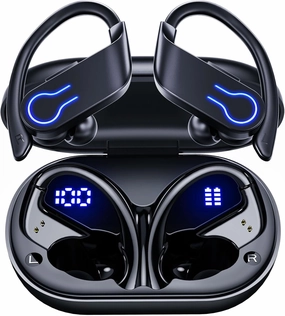 Wireless Bluetooth Earbuds 120H Playtime Bluetooth 5.3 Ear Buds for Sports, Hi-fi Stereo Earphones with LED Display Charging Case, Headphones for Running/Workout Audifonos Bluetooth inalambricos wireless earbuds,Bluetooth earphones,true wireless stereo,