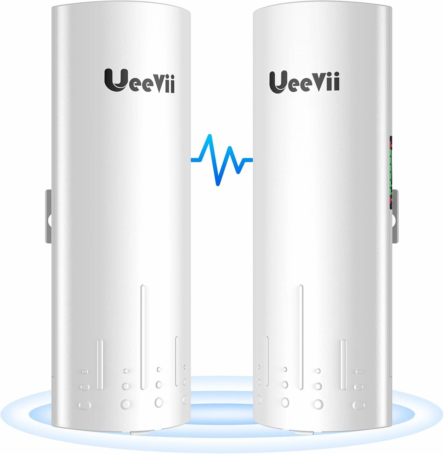 Wireless Bridge Point to Point Outdoor: UeeVii CPE450 5.8G 3Km Long Range Wi-Fi Bridge for Extend Network to Barn and Surveillance Range - Work with Starlink, 14dBi MIMO Antenna,48V POE Powered, 2pcs wireless audio bridge,Bluetooth transmitter,WiFi audio l