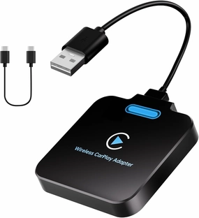 Wireless CarPlay Adapter 2024 Upgraded, Converts Factory Wired CarPlay to Wireless, Plug and Play Car Play Wireless Adapter, Compatible with iPhone Multi-User Seamless Connection wireless audio bridge,Bluetooth transmitter,WiFi audio link,