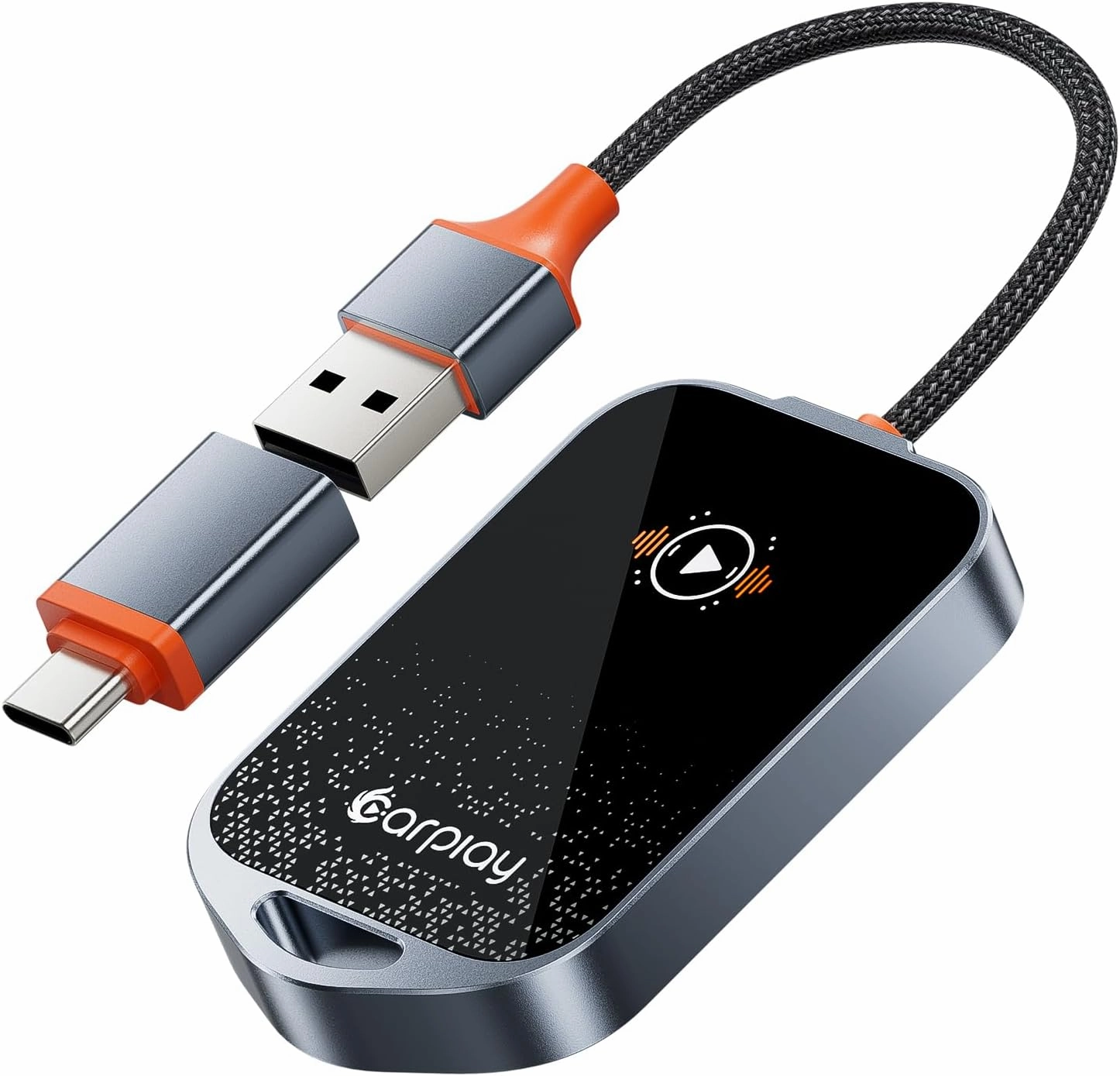 Wireless CarPlay Adapter for Apple, 2024 Newest Easy Seamless Connection Converts Wired to Wireless CarPlay Dongle for iPhone iOS 10 , Ultra Stable Support Online Update Fit for Cars 2015  wireless audio bridge,Bluetooth transmitter,WiFi audio link,