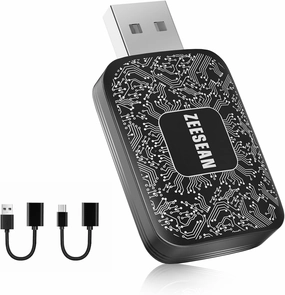 Wireless CarPlay Adapter for iPhone & Android - Fast & Stable Connection Carplay Wireless Adapter, Plug & Play, Seamless Smartphone-to-Car Integration smart audio hub,voice control speaker,Alexa compatible audio,