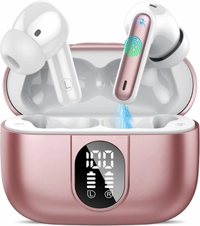Wireless Earbuds, 2024 Bluetooth Headphones 5.3 HiFi Stereo Earphones, 40H Playtime in-Ear Earbud, Bluetooth Earbud with Dual Mic Call, IP7 Waterproof Earphones Sport Headset for iOS wireless earbuds,Bluetooth earphones,true wireless stereo,