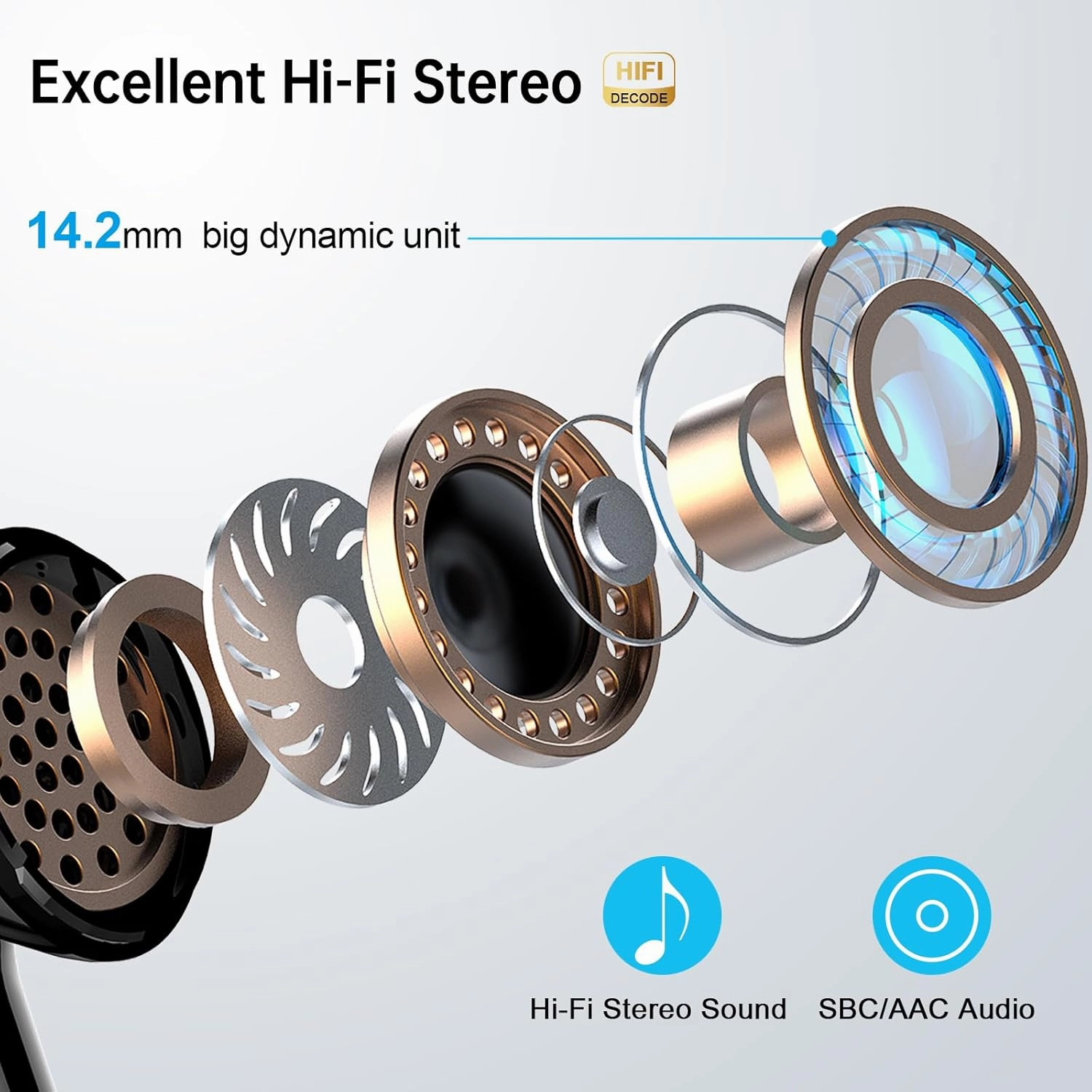 Wireless Earbuds, 2024 Wireless Headphones Bluetooth 5.3, 14.2mm Driver Stereo, 3g Mini 48Hrs Ear buds, 4 ENC Mics Bluetooth Headphone in Ear, IP7 Waterproof, USB-C Fast Charging Earphone Android/iOS