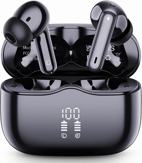 Wireless Earbuds, 2025 Bluetooth 5.4 Headphones in Ear with 4 ENC Noise Cancelling Mic, New Wireless Earphones HiFi Stereo Deep Bass 40H Playtime, LED, In-Ear Bluetooth Ear Buds IP7 Waterproof, USB-C wireless earbuds,Bluetooth earphones,true wireless stere