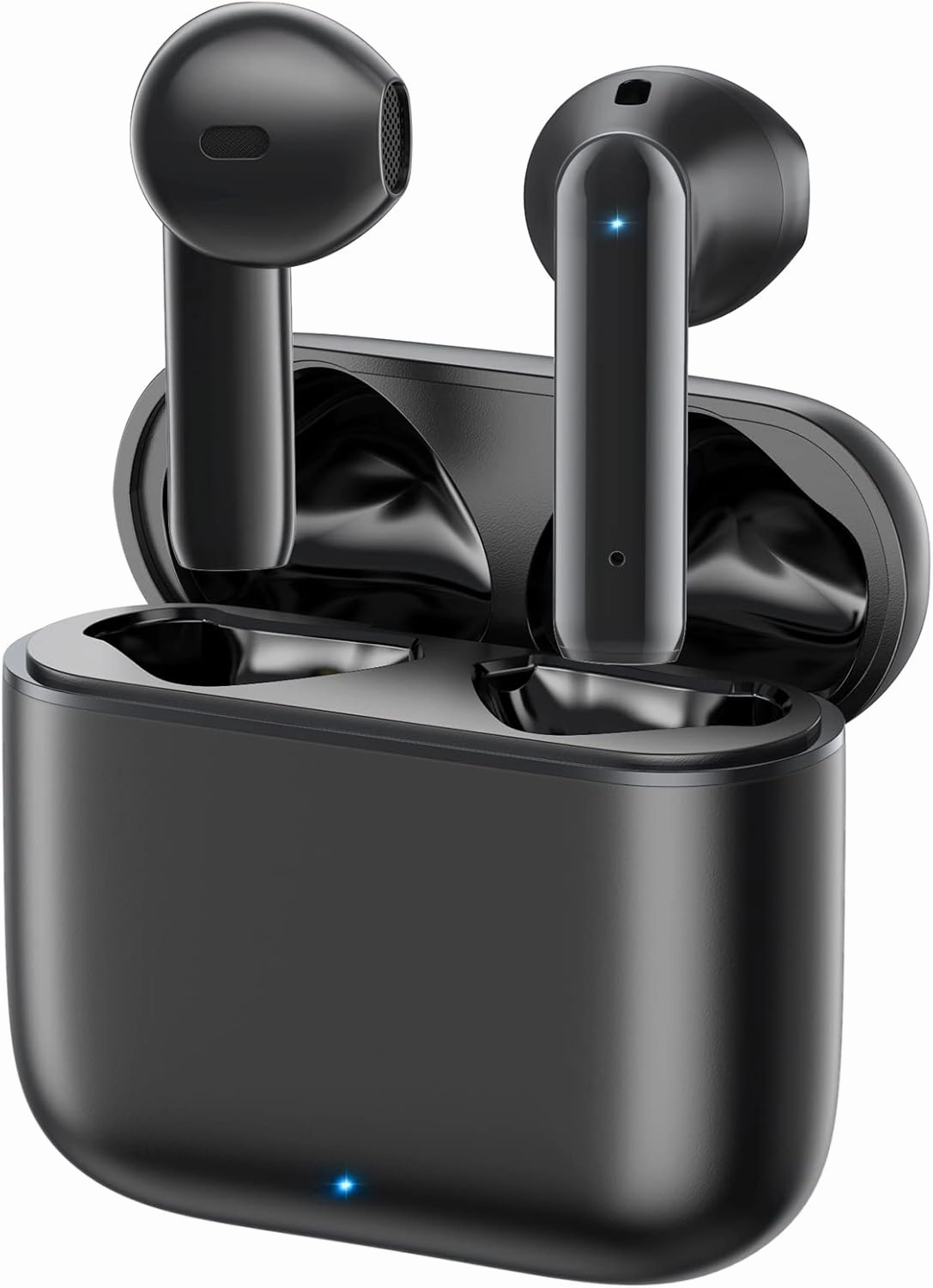 Wireless Earbuds 40H Playtime 8H Continuous Playtime Bluetooth Ear Buds, IPX6 Waterproof Stereo Sound Bluetooth Wireless Headphones with Microphone and Charging Case for iOS Android Sports Black wireless earbuds,Bluetooth earphones,true wireless stereo,