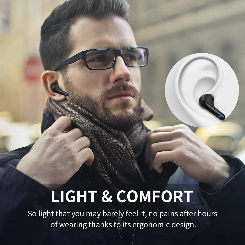 Wireless Earbuds Bluetooth, 2024 New Kids Wireless Earbuds Noise Reduce Bluetooth 5.1 Waterproof Sport TWS Stereo Headphones with Built-in Mic for iOS/pad/Phone.