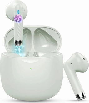 Wireless Earbuds, Bluetooth 5.3 Earbuds Stereo Bass, Bluetooth Headphones in Ear with Noise Cancelling Mic, Earphones IP7 Waterproof Sports, 32H Playtime USB C Charging Green Ear Buds for Android iOS wireless earbuds,Bluetooth earphones,true wireless stere