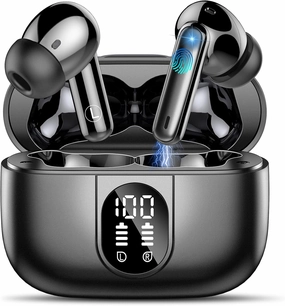 Wireless Earbuds Bluetooth 5.3 Headphones, 40H Playtime in-Ear Earphones, Mini Bluetooth Earbuds with ENC Noise Cancelling Mic, Deep Bass Stereo Ear Buds, LED Display, IPX7 Waterproof Earphones wireless earbuds,Bluetooth earphones,true wireless stereo,