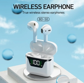 Wireless Earbuds, Bluetooth 5.3 Headphones Bass Stereo, Ear Buds with Noise Cancelling Mic LED Display, in Ear Earphones, for Laptop Pad Phones Sports Workout TWS earbuds,compact wireless buds,Bluetooth ear tips,