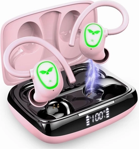 Wireless Earbuds Bluetooth 5.3 Headphones Sport, 2025 Bluetooth Earbuds with Earhooks, 48H Stereo Over Ear Buds, Earphone with 4 ENC Noise Canceling Mic, IP7 Waterproof Headset for Running/Gym/Workout over-ear headphones,closed back headphones,wireless stu