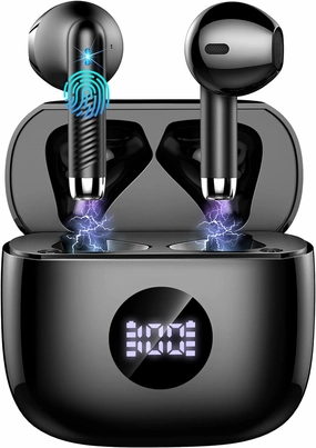 Wireless Earbuds, Bluetooth 5.4 Ear Buds LED Power Display Headphones Bass Stereo, Bluetooth Earbuds in-Ear Noise Cancelling Mic, 40H Playback Mini Case IP7 Waterproof Sports Earphones for Android iOS wireless earbuds,Bluetooth earphones,true wireless ster