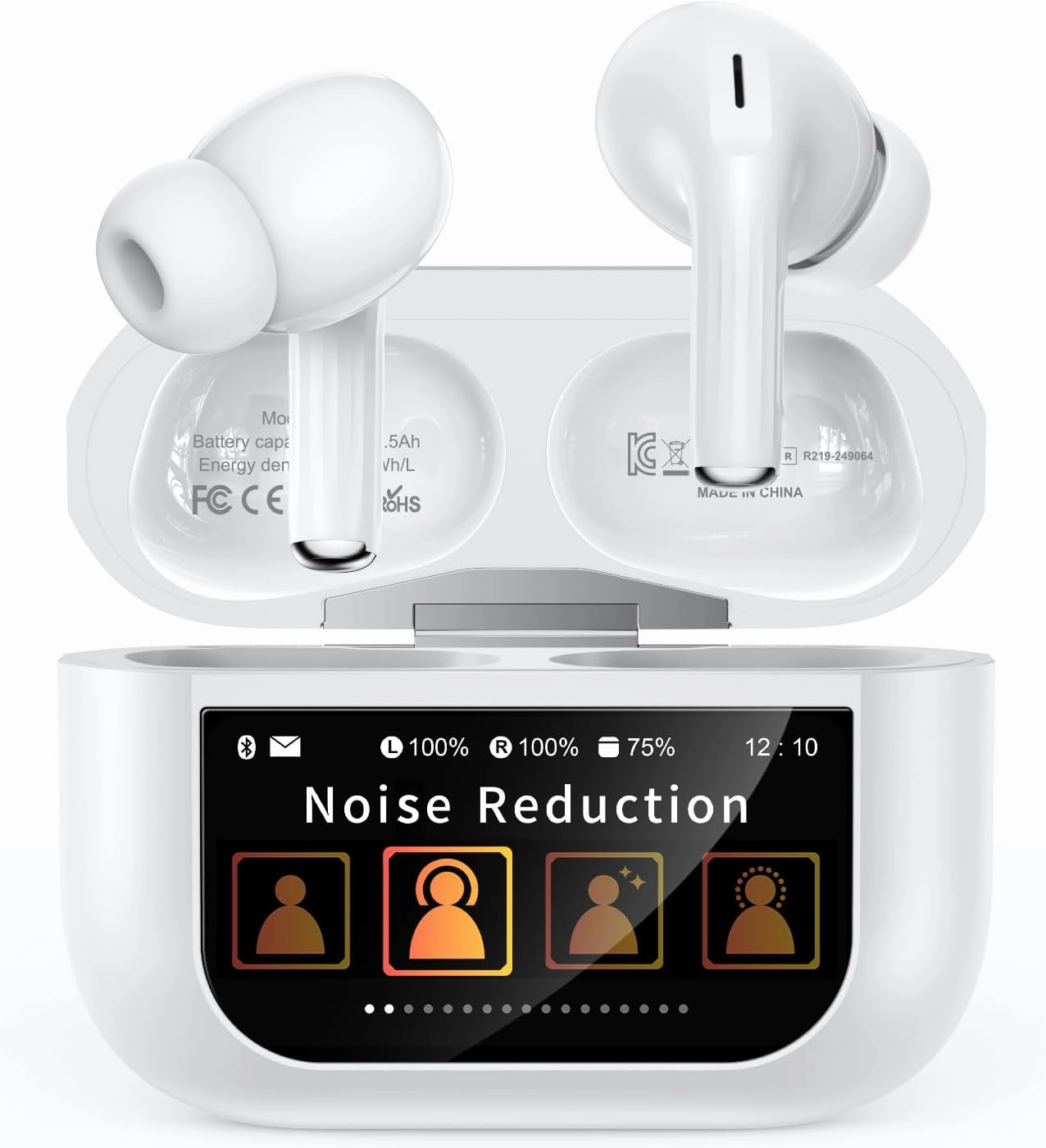 Wireless Earbuds, Bluetooth 5.4 Ear Buds with Multifunctional Touch Screen, ANC/ENC Noise Cancelling Headphones with 48H Playtime, Bass Stereo Sound, for Laptop, Android/iOS, Pad wireless earbuds,Bluetooth earphones,true wireless stereo,