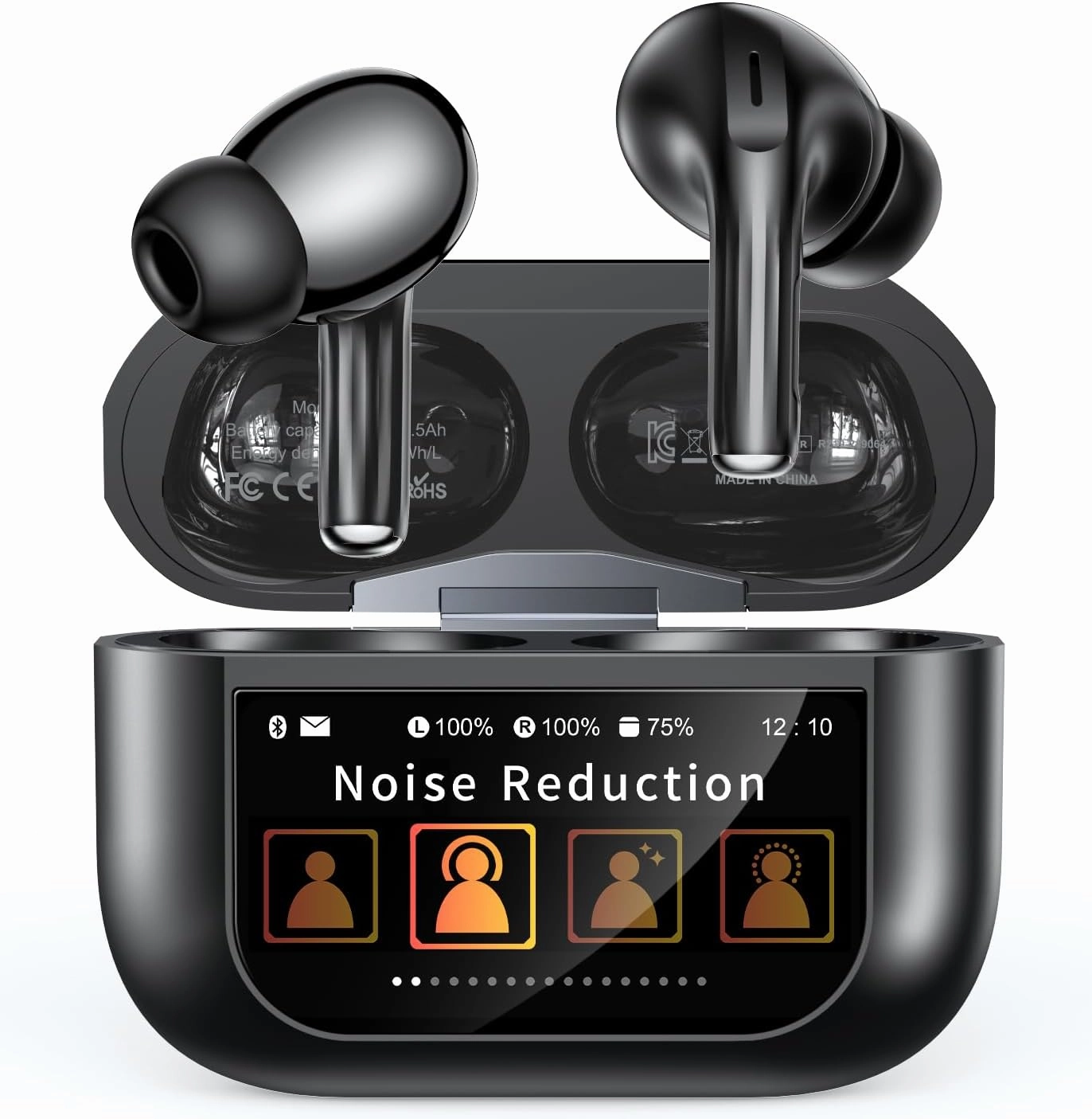 Wireless Earbuds, Bluetooth 5.4 Ear Buds with Multifunctional Touch Screen, ANC/ENC Noise Cancelling Headphones with 48H Playtime, Bass Stereo Sound, Lightweight, for iPhone, Android, Pad wireless earbuds,Bluetooth earphones,true wireless stereo,
