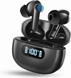 Wireless Earbuds Bluetooth 5.4 Headphones, 2025 Hi-Fi Stereo Bass Ear Buds, 4 ENC Noise Cancelling Mic 48Hrs in-Ear Earphones IPX7 Waterproof Sport Workout for Laptop Pad Android iOS Phone RUNNING TWS earbuds,compact wireless buds,Bluetooth ear tips,