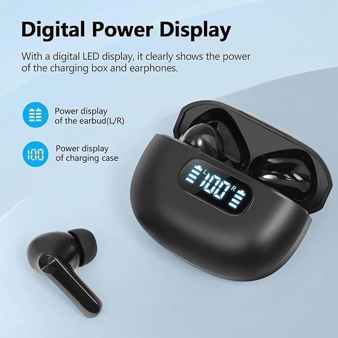 Wireless Earbuds Bluetooth 5.4 Headphones, 2025 Hi-Fi Stereo Bass Ear Buds, 4 ENC Noise Cancelling Mic 48Hrs in-Ear Earphones IPX7 Waterproof Sport Workout for Laptop Pad Android iOS Phone RUNNING