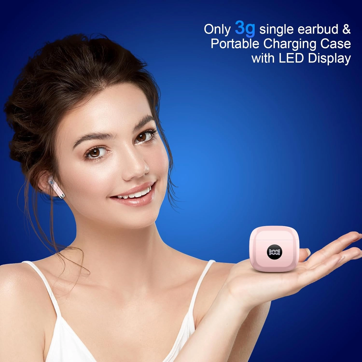 Wireless Earbuds, Bluetooth 5.4 Headphones HiFi Stereo, in Ear Earphones with 4 ENC Noise Cancelling Mics, IP7 Waterproof Headset with USB C Charging, 40H Playback Ear Buds with Mini Case LED Display