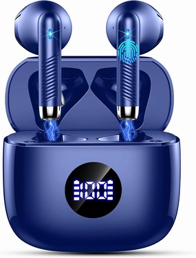 Wireless Earbuds, Bluetooth 5.4 Headphones HiFi Stereo, in Ear Earphones with LED Display 4 ENC Noise Cancelling Mics, 40H Playback Ear Buds with Mini Case, IP7 Waterproof Headset with USB C Charging TWS earbuds,compact wireless buds,Bluetooth ear tips,