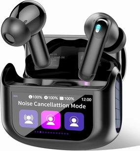 Wireless Earbuds, Bluetooth 5.4 Headphones Multi-Function Touch Screen with 5 EQ Modes, 48H Ear Buds Bass Stereo with ANC Noise Cancelling/Transparency Mode, IPX7 Bluetooth Earbuds for Android/iOS TWS earbuds,compact wireless buds,Bluetooth ear tips,