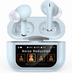Wireless Earbuds, Bluetooth Earbuds 5.4 Headphones LED Touch Screen with 5 EQ Modes, 48H Headphones Wireless Noise with ANC Noise Cancelling, Deep Bass Stereo for Laptop, Android/iOS, Pad wireless earbuds,Bluetooth earphones,true wireless stereo,