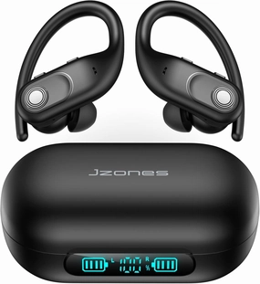 Wireless Earbuds Bluetooth Headphones 130Hrs Playtime with 2500mAh Wireless Charging Case LED Diaplay Hi-Fi Waterproof Over Ear Earphones for Sports Running Workout Gaming TWS earbuds,compact wireless buds,Bluetooth ear tips,