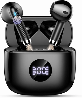 Wireless Earbuds, Bluetooth Headphones 5.4 HiFi Stereo, in Ear Earphones with 4 ENC Noise Cancelling Mics, 40H Playtime Ear Buds with Mini Case, IP7 Waterproof Headset with LED Display, USB C Charging wireless earbuds,Bluetooth earphones,true wireless ster