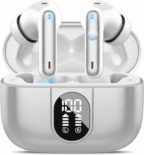 Wireless Earbuds, Bluetooth Headphones HiFi Stereo, 40H Playtime in-Ear Earbud, 2024 Bluetooth 5.3 Earbuds with LED Power Display, IP7 Waterproof Wireless Earphones Sport Headset for Android iOS wireless earbuds,Bluetooth earphones,true wireless stereo,
