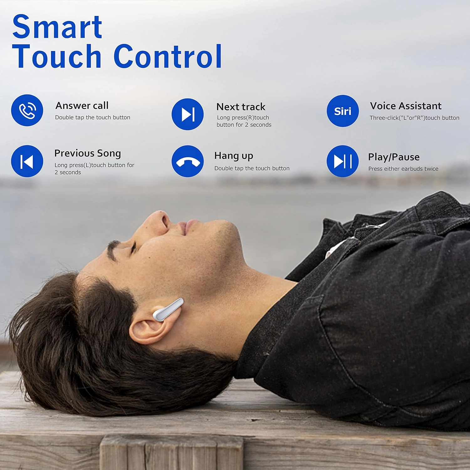 Wireless Earbuds for Kids, 2024 New Bluetooth 5.1 in-Ear Headphones with Mic Charging Case Type-C Fast Charge Touch Control Sweat Resistant Deep Bass 3D Stereo Earphone for pad/Phone.