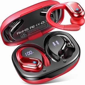 Wireless Earbuds Sport, Bluetooth 5.4 Headphones 2025 Bluetooth Earbuds with 75Hrs Stereo, 4 ENC Mic, Over-Ear Buds with Earhooks Noise Canceling Earphones , IP7 Waterproof Headset for Workout/Running TWS earbuds,compact wireless buds,Bluetooth ear tips,