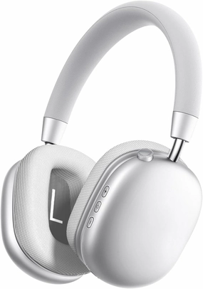 Wireless Headphones Over-Ear Bluetooth Adjustable 42 Hours of Listening Time Volume Control, Fitting in Gaming/Running/Sports Headphones for iPhone/Android/Samsung -Silver over-ear headphones,closed back headphones,wireless studio cans,