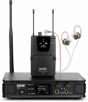 Wireless in-Ear Monitor System, IEM System Mono with Metal Transmitter, Bodypack Receiver Monitor Earphones, 85 Adjustable Frequencies 262ft Operation for Bands, Studio & Events in-ear monitors,hi-fi IEMs,studio earphones,