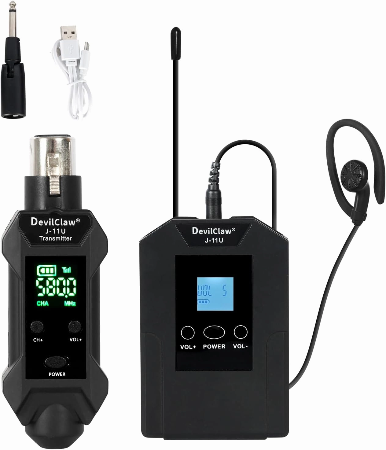 Wireless in Ear Monitor System with Transmitter Clip on Receiver Automatic Pairing in-Ear Monitoring for Studio,Guitar,DJ,Live Performance in-ear monitors,hi-fi IEMs,studio earphones,